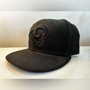 New Era ALL BLACK! | LA Rams NFL | Original Logo | OS SnapBack